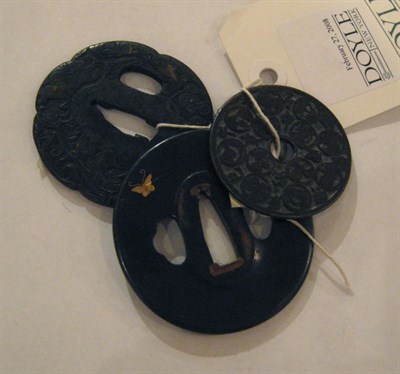 Lot 222A - Three Japanese Bronze Tsuba
