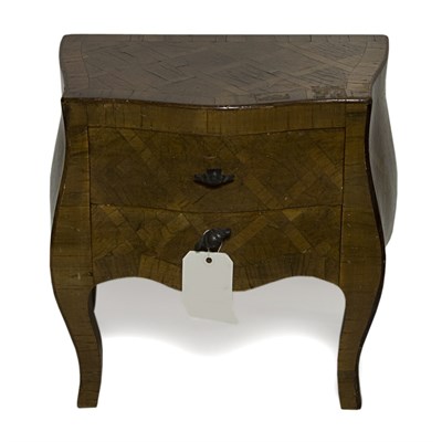 Lot 184 - Continental Parquetry Inlaid Walnut Commodino...