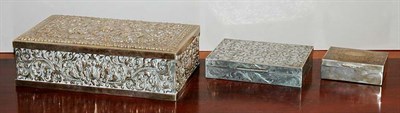 Lot 318 - Three Continental Silver Humidors