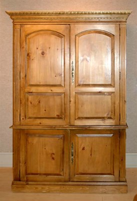Lot 1252 - Provincial Pine Two-Part Cabinet Height 6 feet...