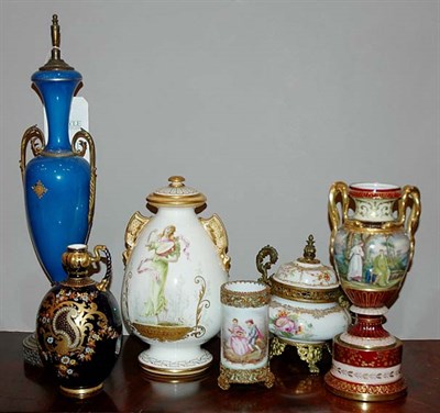Lot 351 - Group of Six Continental Gilt and Enamel...