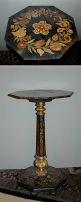 Lot 400 - Continental Marquetry Decorated Octagonal...