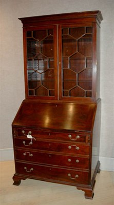 Lot 404 - George III Style Mahogany Secretary Height 6...