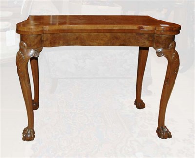 Lot 475 - George III Style Banded Burl-Wood Fold-Over...