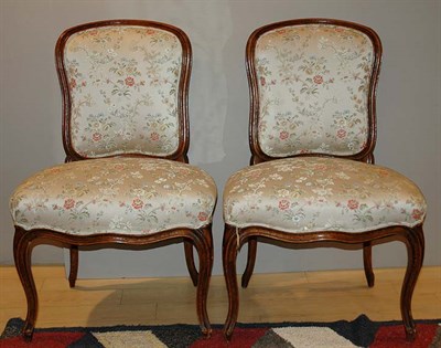 Lot 414 - Set of Four Louis XV Style Floral Silk...