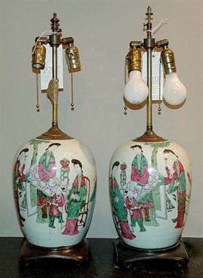 Lot 479 - Pair of Asian Porcelain Vases Each mounted as...