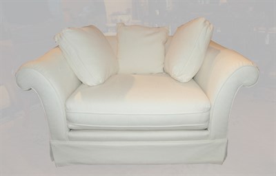 Lot 381 - Ivory Upholstered Diminutive Sofa Length 58...