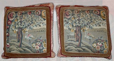 Lot 482 - Pair of Needlework Upholstery Throw Pillows 22...