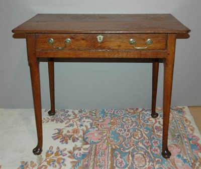 Lot 489 - Queen Anne Style Fruitwood Single Drawer Side...