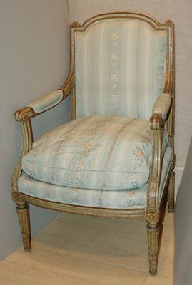 Lot 441 - Louis XVI Style Painted Fauteuil