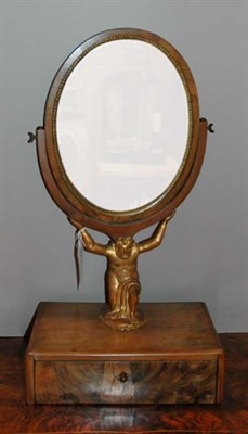 Lot 495 - Neoclassical Style Fruitwood Shaving Mirror...