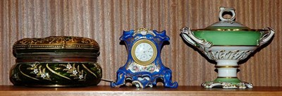 Lot 498 - Group of Three Glass and Porcelain Decorated...