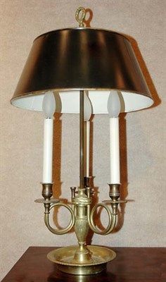 Lot 520 - Empire Style Gilt-Metal Bouillotte Lamp with...