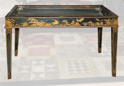 Lot 536 - Chinoiserie Decorated Black Painted Low Table...