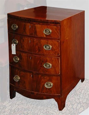 Lot 484A - George III Style Mahogany Bow Front Chest...