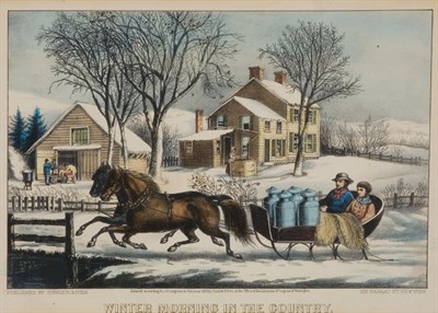 Lot 3093 - Currier & Ives, publishers WINTER MORNING IN...