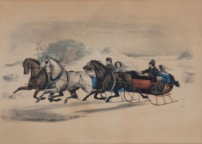 Lot 3087 - Currier & Ives, publishers THE SLEIGH RACE (G....