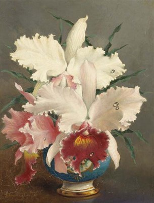 Lot 2071 - Lev Chistovsky Russian, 1902-1969 Orchids in a...