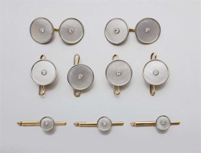 Lot 106 - Mother-of-Pearl and Diamond Dress Set