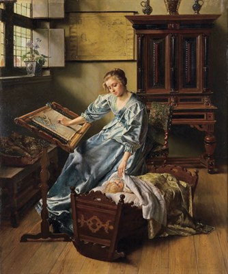 Lot 2002 - Willem Geets Belgian, 1838-1919 Maternal...