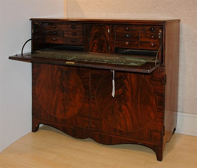 Lot 1402 - George III Style Mahogany Gentleman's Bureau...