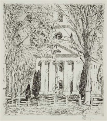 Lot 317 - Childe Hassam THE CHURCH AT OLD LIME...
