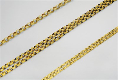 Lot 174 - Three Antique Gold Muff Chains
