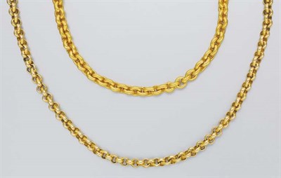Lot 251 - Two Gold Chain Necklaces