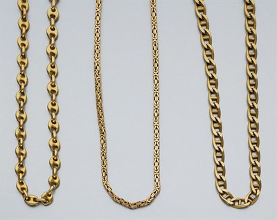 Lot 2636 - Three Gold Chains