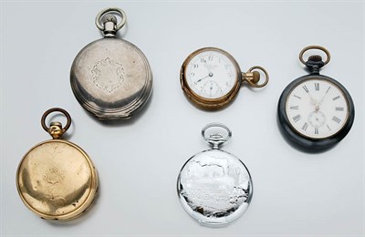 Lot 2649 - Nine Assorted Open Face and Hunting Case Pocket Watches
