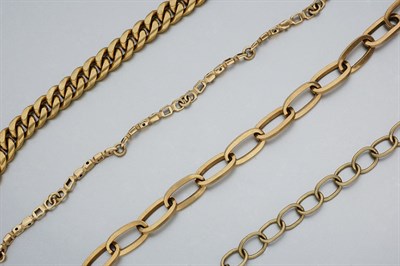 Lot 2190 - Four Gold Bracelets