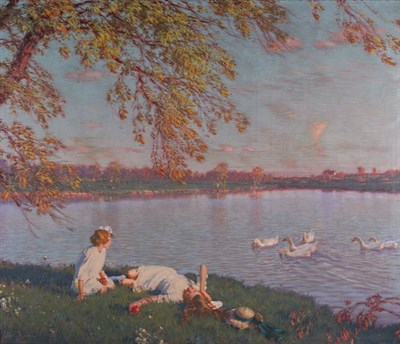 Lot 2279 - Edward Dufner American, 1872-1957 Youth and...