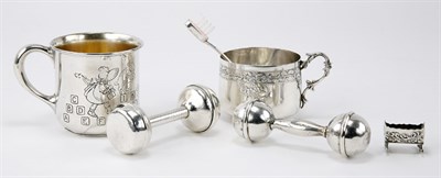 Lot 1351 - Group of Sterling Silver Baby Articles...