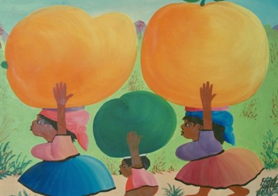 Lot 1022 - Jean-Rene Chery Haitian, b. 1928 Picking...