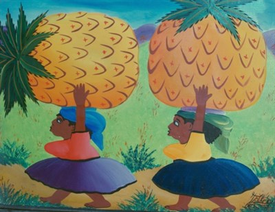 Lot 1023 - Jean-Rene Chery Haitian, b. 1928 Picking...