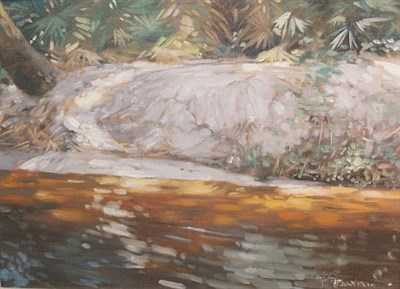 Lot 1042 - R.W. Farnsworth 20th Century Sunlit Shore...