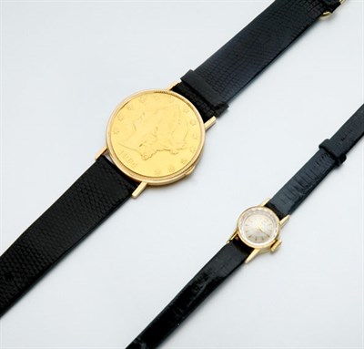 Lot 2733 - Two Gold Wristwatches