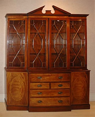 Lot 242 - Georgian Style Mahogany Breakfront Height 7...