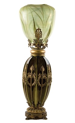 Lot 3278 - Empire Style Gilt-Metal Mounted Glazed Ceramic...