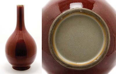 Lot 2076 - Chinese Sang de Boeuf Glazed Porcelain Vase...