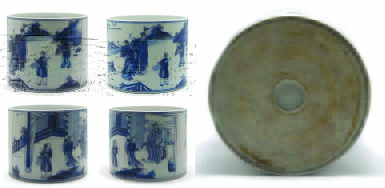 Lot 2075 - Chinese Blue and White Glazed Porcelain...