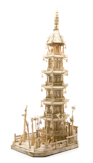 Lot 2055 - Chinese Ivory Pagoda Late 19th/early 20th...