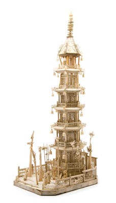 Lot 2055 - Chinese Ivory Pagoda Late 19th/early 20th...