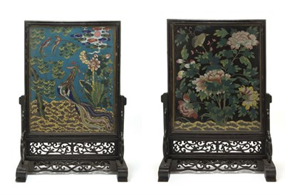 Lot 2043 - Chinese Cloisonne Table Screen 19th Century...