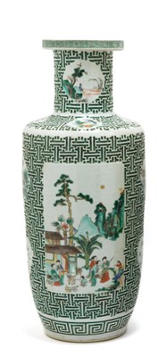 Lot 2061 - Chinese Famille Verte Glazed Porcelain Rouleau...