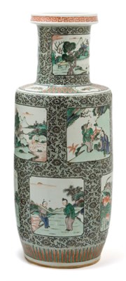 Lot 2062 - Chinese Famille Verte Glazed Porcelain Rouleau...