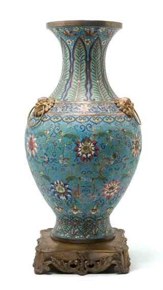 Lot 2047 - Chinese Cloisonne Vase 19th Century Of ovoid...