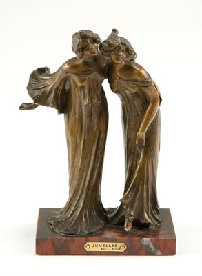 Lot 3316 - Bronze Figural Group of Jumelles After a model...
