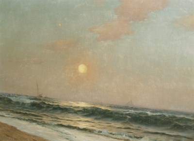 Lot 1079 - Warren Sheppard American, 1858-1937 Ship in...