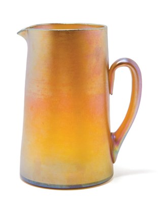 Lot 3267 - Tiffany Gold Favrile Glass Water Pitcher Of...
